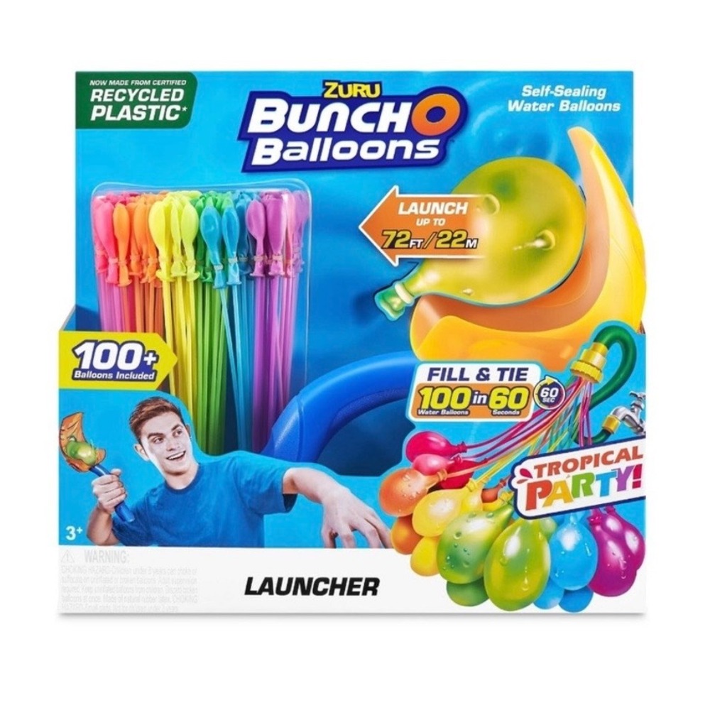Zuru Bunch O‎ Balloons Tropical Party 100+ Water Balloons with Launcher Set